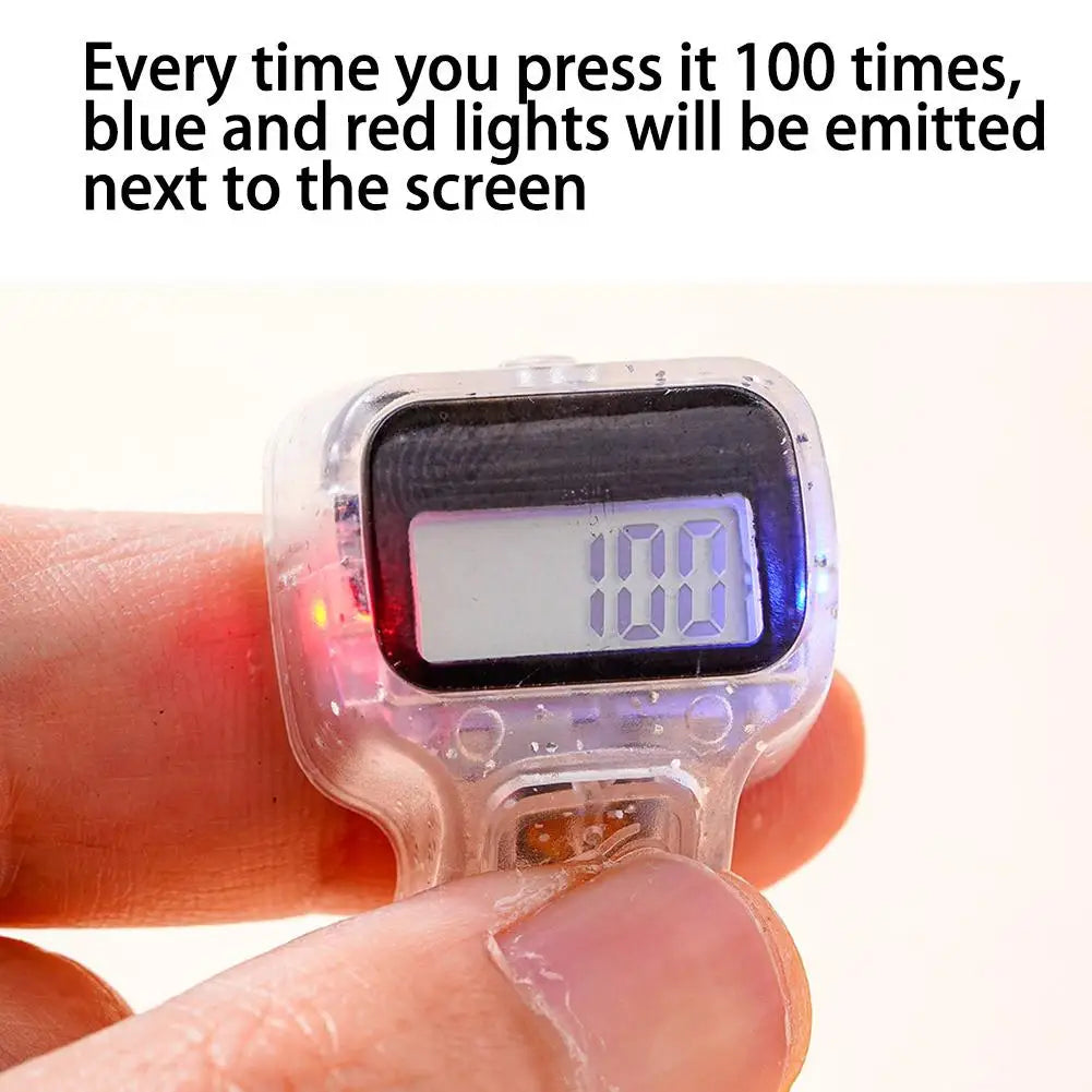 Electronic Finger Counter Resettable Hand Tally 5 Digit Number LCD Electronic Digital Display Handheld Clicker Counting Clear