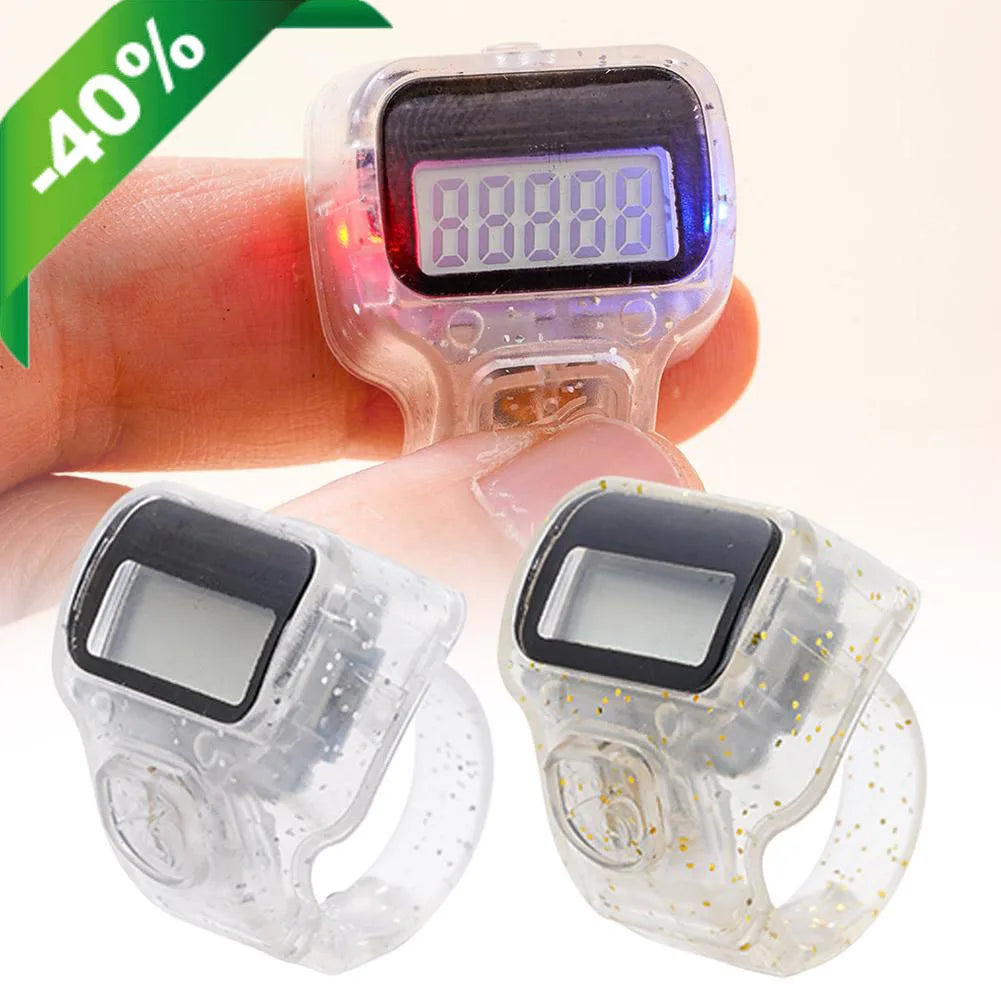 Electronic Finger Counter Resettable Hand Tally 5 Digit Number LCD Electronic Digital Display Handheld Clicker Counting Clear