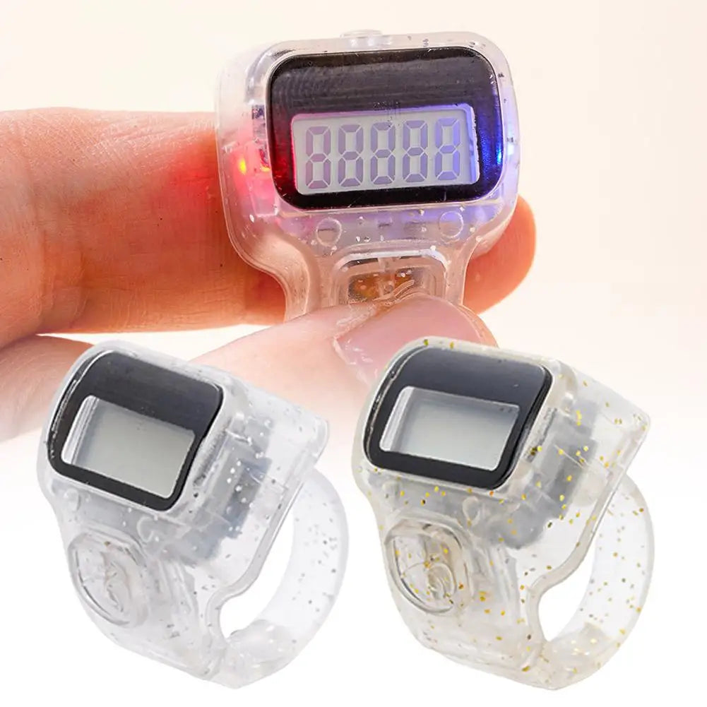 Electronic Finger Counter Resettable Hand Tally 5 Digit Number LCD Electronic Digital Display Handheld Clicker Counting Clear